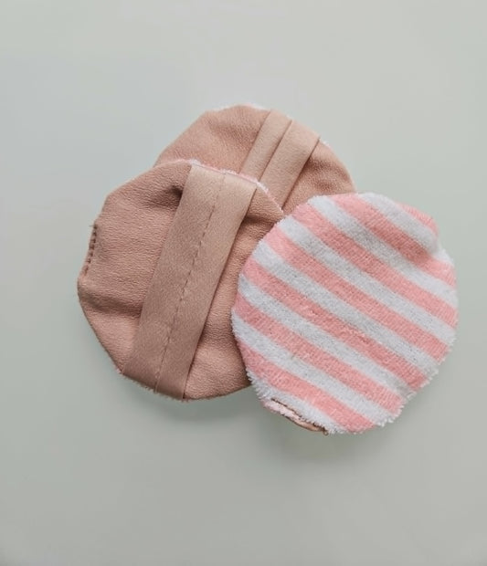Tampon démaquillant Beige & rose